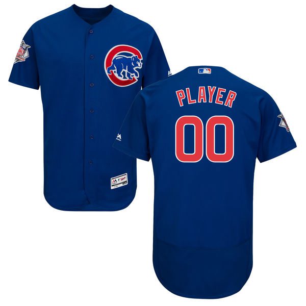 Mens Chicago Cubs Royal Blue Customized Flexbase Majestic MLB Collection Jersey