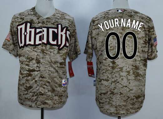 Youth Arizona Diamondbacks Customized Camo MLB Cool Base Jersey
