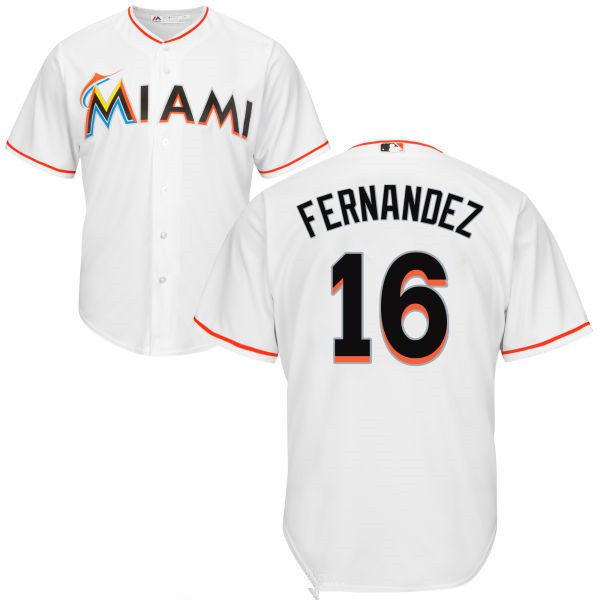 Youth Miami Marlins #16 Jose Fernandez White Home Stitched MLB Majestic Cool Base Jersey
