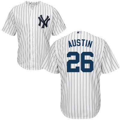 Youth New York Yankees #26 Tyler Austin White Home Stitched MLB Majestic Cool Base Jersey