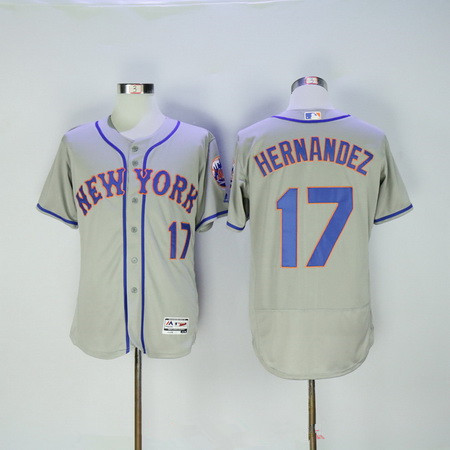 Men's New York Mets #17 Keith Hernandez Retired Gray 2016 Flexbase Majestic Baseball Jersey