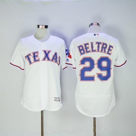 Men's Texas Rangers #29 Adrian Beltre White Home Stitched MLB 2016 Majestic Flex Base Jersey