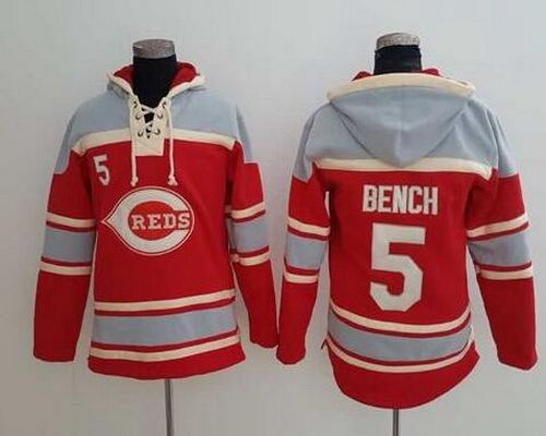 Men's Cincinnati Reds #5 Johnny Bench Retired Red Baseball MLB Hoodie