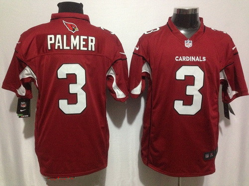 Men's Arizona Cardinals #3 Carson Palmer Red Team Color Stitched NFL Nike Game Jersey