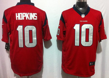 Men's Houston Texans #10 DeAndre Hopkins Red Alternate Stitched NFL Nike Game Jersey