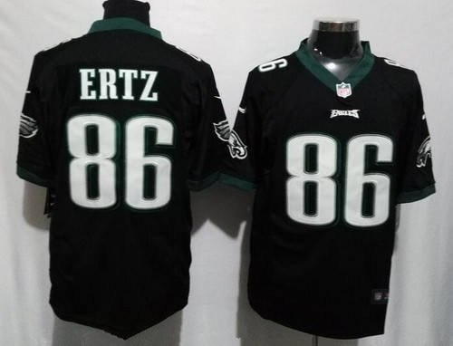 Men's Philadelphia Eagles #86 Zach Ertz Black Alternate Stitched NFL Nike Game Jersey