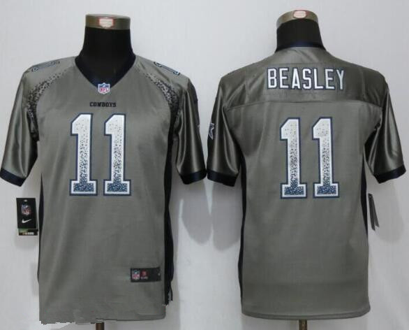 Youth Dallas Cowboys #11 Cole Beasley Gray Drift Stitched NFL Nike Fashion Jersey