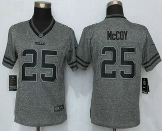 Women's Buffalo Bills #25 LeSean McCoy Nike Gray Gridiron 2015 NFL Gray Limited Jersey