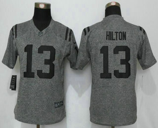 Women's Indianapolis Colts #13 T.Y. Hilton Nike Gray Gridiron NFL Gray Limited Jersey