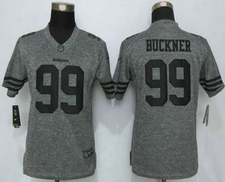Women's San Francisco 49ers #99 DeForest Buckner Nike Gray Gridiron NFL Gray Limited Jersey