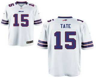 Men's Buffalo Bills #15 Brandon Tate White Road Stitched NFL Nike Elite Jersey