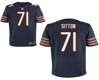 Men's Chicago Bears #71 Josh Sitton Navy Blue Team Color Stitched NFL Nike Elite Jersey