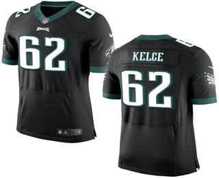 Men's Philadelphia Eagles #62 Jason Kelce NEW Black Alternate Stitched NFL Nike Elite Jersey