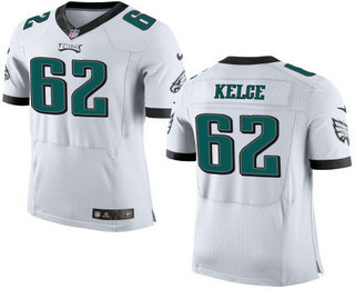 Men's Philadelphia Eagles #62 Jason Kelce NEW White Road Stitched NFL Nike Elite Jersey