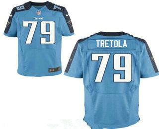 Men's Tennessee Titans #79 Sebastian Tretola Light Blue Team Color Stitched NFL Nike Elite Jersey