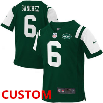 Custom Nike New York Jets Green Toddlers Jersey