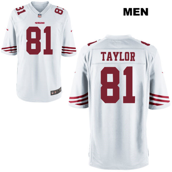 Mens Nike San Francisco 49ers #81 Trent Taylor Stitched  White Game Football Jersey