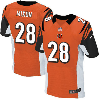 Men's Nike Cincinnati Bengals #28 Joe Mixon Orange Alternate Men's Stitched NFL Elite Jersey