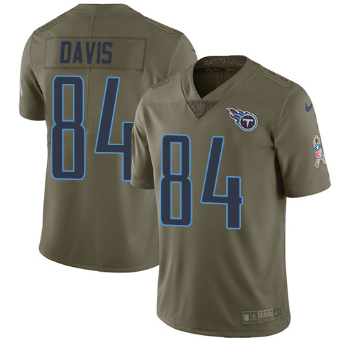 Nike Tennessee Titans #84 Corey Davis Olive Men's Stitched NFL Limited 2017 Salute to Service Jersey