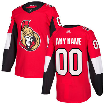 Custom Men's Ottawa Senators Red Stitched 2017-2018 Adidas NHL Jersey