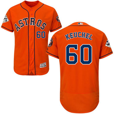 Men's Houston Astros #60 Dallas Keuchel Orange Flexbase Authentic Collection 2017 World Series Bound Stitched MLB Jersey