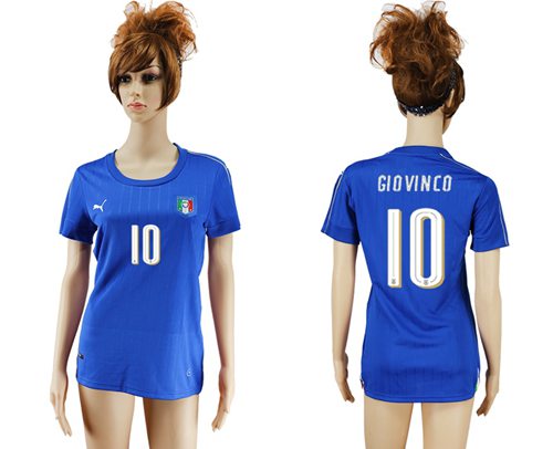 Women's Italy #10 Giovinco Home Soccer Country Jersey