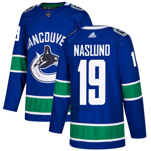 Adidas Vancouver Canucks #19 Markus Naslund Blue Home Authentic Stitched NHL Jersey