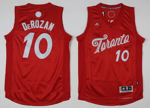 Men's Toronto Raptors #10 DeMar DeRozan adidas Red 2016 Christmas Day Stitched NBA Swingman Jersey