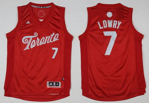Men's Toronto Raptors #7 Kyle Lowry adidas Red 2016 Christmas Day Stitched NBA Swingman Jersey