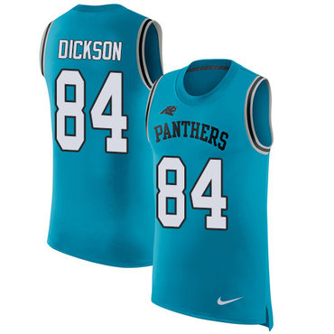 Nike Panthers #84 Ed Dickson Blue Alternate Men's Stitched NFL Limited Rush Tank Top Jersey