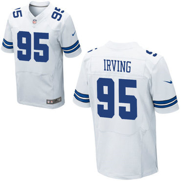Nike Dallas Cowboys #95 David Irving Alternate Men's Stitched White NFL Elite Jersey