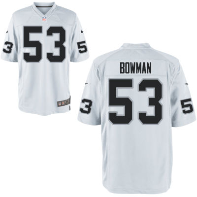 Men's Oakland Raiders #53 NaVorro Bowman Nike White Elite Jerse