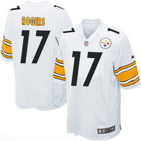 Men's Pittsburgh Steelers #17 Eli Rogers White Road Stitched NFL Nike Game Jersey
