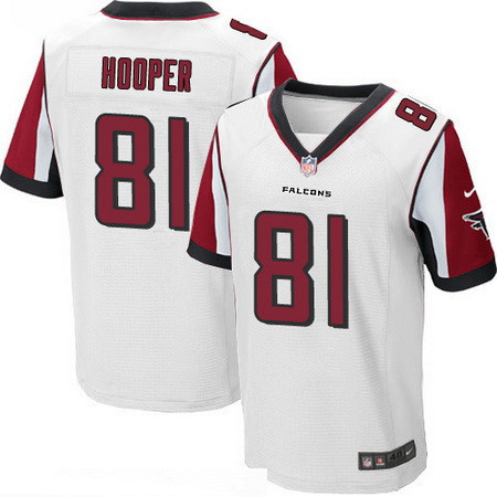 Men's Atlanta Falcons #81 Austin Hooper White Road Stitched NFL Nike Elite Jersey