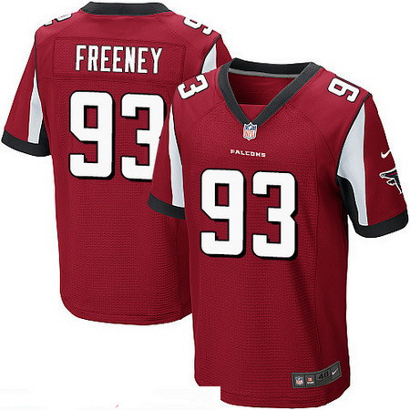 Men's Atlanta Falcons #93 Dwight Freeney Red Team Color Stitched NFL Nike Elite Jersey