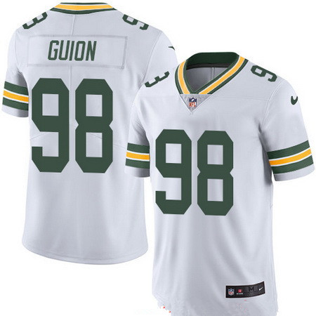 Men's Green Bay Packers #98 Letroy Guion White 2016 Color Rush Stitched NFL Nike Limited Jersey