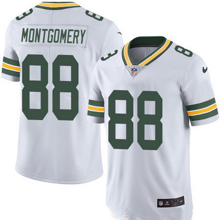 Men's Green Bay Packers #88 Ty Montgomery White 2016 Color Rush Stitched NFL Nike Limited Jersey