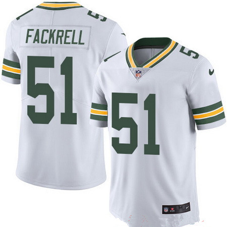 Men's Green Bay Packers #51 Kyler Fackrell White 2016 Color Rush Stitched NFL Nike Limited Jersey