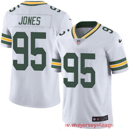 Men's Green Bay Packers #95 Datone Jones White 2016 Color Rush Stitched NFL Nike Limited Jersey