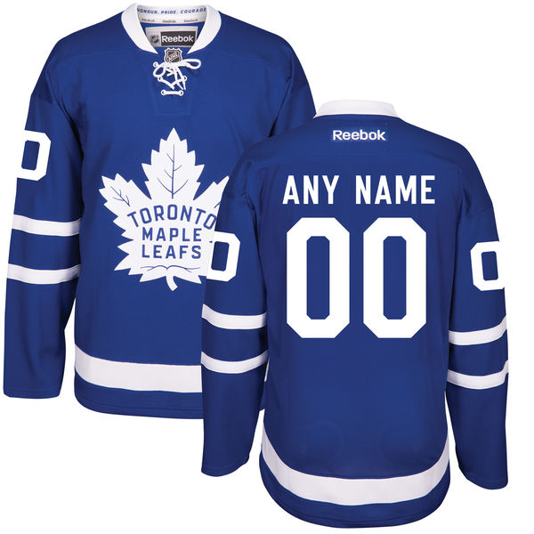 Men's Toronto Maple Leafs Royal Blue Home Custom Stitched NHL 2016-17 Reebok Hockey Jersey
