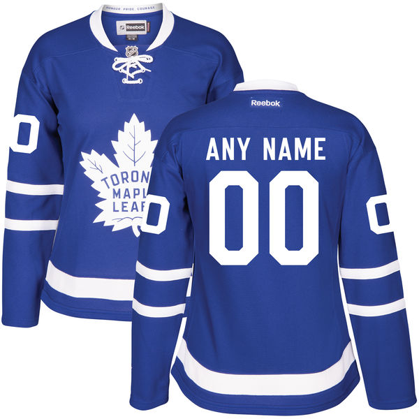 Women's Toronto Maple Leafs Royal Blue Home Custom Stitched NHL 2016-17 Reebok Hockey Jersey