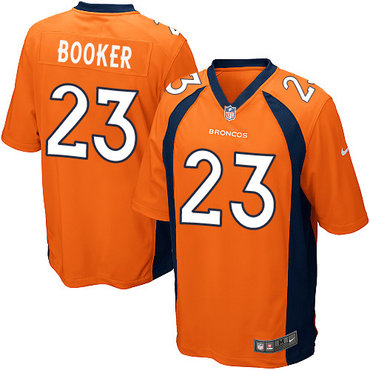 Nike Broncos #23 Devontae Booker Orange Team Color Stitched NFL New Elite Jersey
