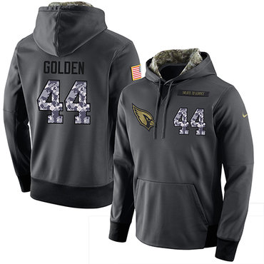 NFL Men's Nike Arizona Cardinals #44 Markus Golden Stitched Black Anthracite Salute to Service Player Performance Hoodie