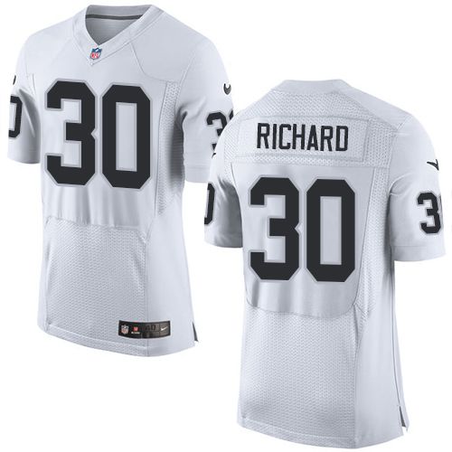 Nike Raiders #30 Jalen Richard White Men's Stitched NFL New Elite Jersey
