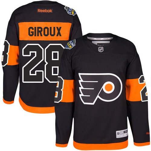 Flyers #28 Claude Giroux Black 2017 Stadium Series Stitched Youth NHL Jersey