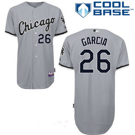 Men's Chicago White Sox #26 Avisail Garcia Gray Stitched MLB Majestic Cool Base Jersey