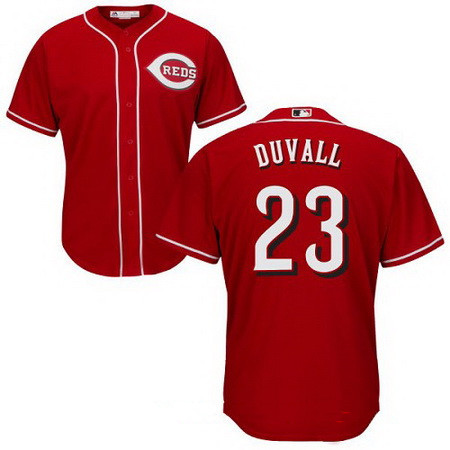 Men's Cincinnati Reds #23 Adam Duvall Red Stitched MLB Majestic Cool Base Jersey