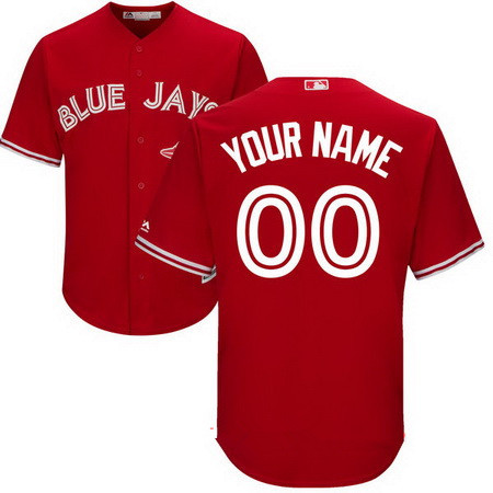 Youth Toronto Blue Jays Scarlet Red Custom Stitched MLB 2017 Majestic Cool Base Jersey