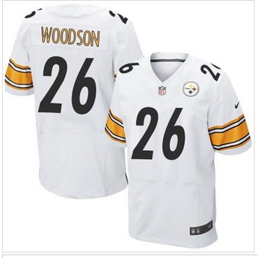 Men's Pittsburgh Steelers #26 Rod Woodson White Retired Player NFL Nike Elite Jersey