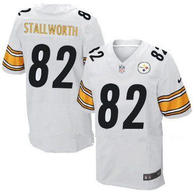 Men's Pittsburgh Steelers #82 John Stallworth White Retired Player NFL Nike Elite Jersey